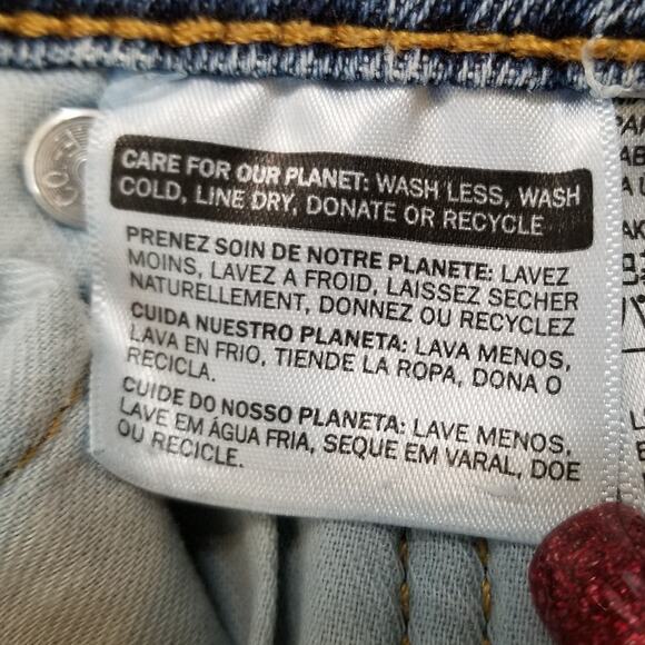 Levi's 505 Med Wash Regular Fit Men's Red Tab Straight Leg Denim Jeans Sz 36X34 - Picture 7 of 10